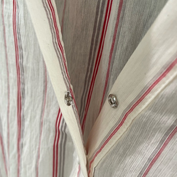 Zara red and gray striped midi dress - Picture 4 of 4